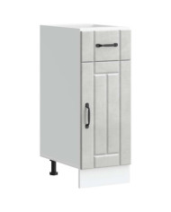Armoire de cuisine Lucca gris béton bois ingénierie | Mobilier & Déco
