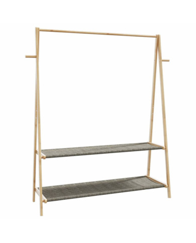 Porte-vêtement avec étagères 132x45,5x150,5 cm bambou | Mobilier & Déco