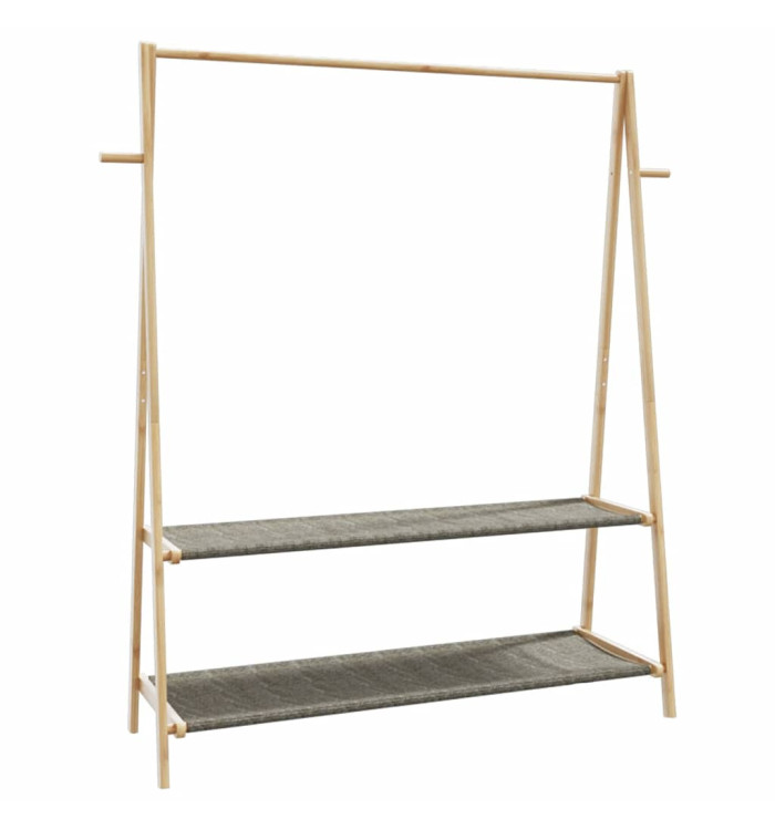 Porte-vêtement avec étagères 132x45,5x150,5 cm bambou | Mobilier & Déco