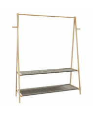 Porte-vêtement avec étagères 132x45,5x150,5 cm bambou | Mobilier & Déco