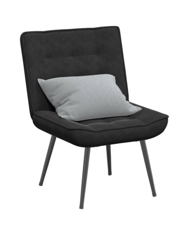 Chaise de relaxation noir 64x74x84 cm velours | Mobilier & Déco