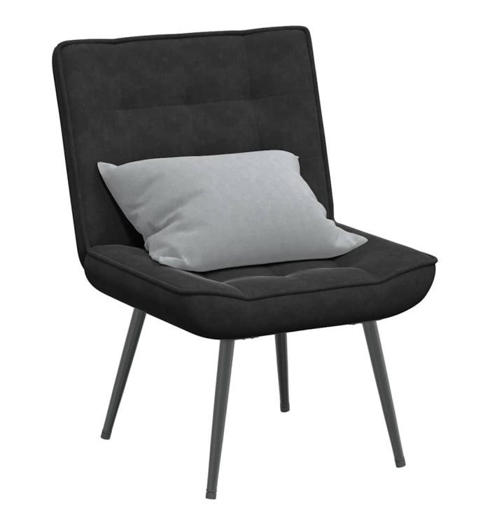 Chaise de relaxation noir 64x74x84 cm velours | Mobilier & Déco
