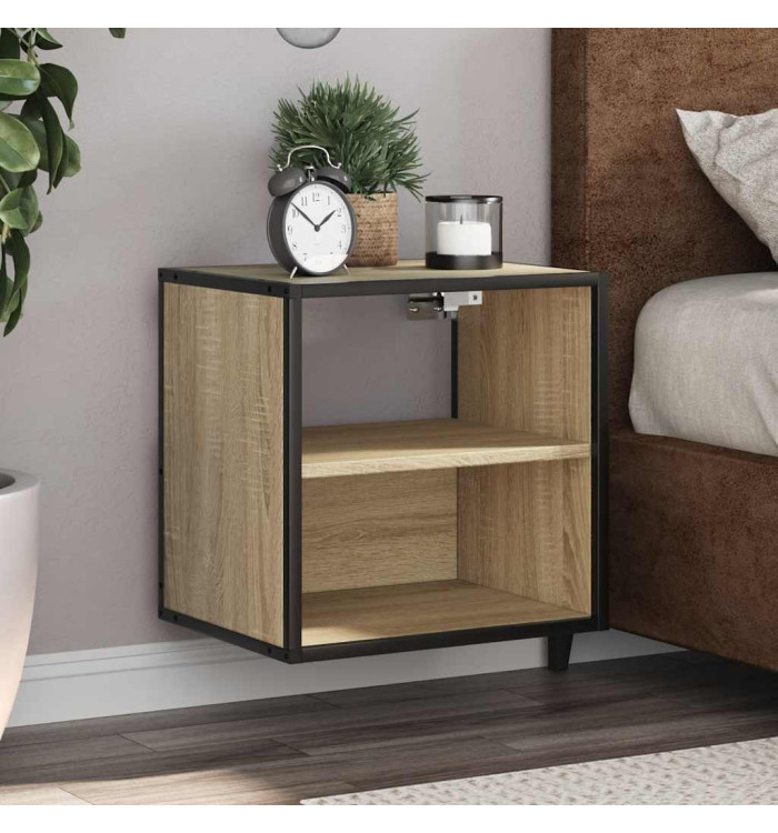 Tables de chevet murales 2 pcs chêne sonoma 40x31x39,5 cm | Mobilier & Déco