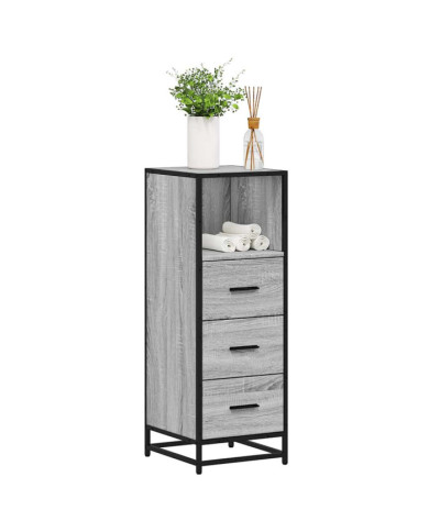 Armoire de salle de bain sonoma gris 35x37,5x100 cm | Mobilier & Déco