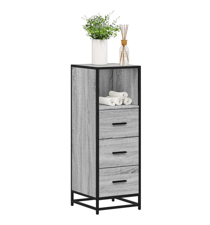 Armoire de salle de bain sonoma gris 35x37,5x100 cm | Mobilier & Déco