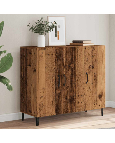 Buffet vieux bois 90x34x80 cm bois d'ingénierie | Mobilier & Déco
