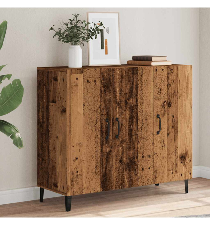 Buffet vieux bois 90x34x80 cm bois d'ingénierie | Mobilier & Déco