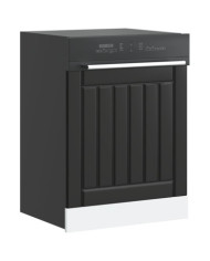 Panneau de lave-vaisselle Lucca noir bois d'ingénierie | Mobilier & Déco