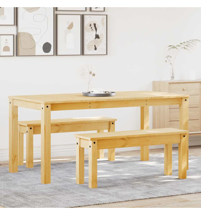 Ensemble à manger Panama 3 pcs bois de pin massif | Mobilier & Déco