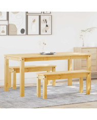 Ensemble à manger Panama 3 pcs bois de pin massif | Mobilier & Déco