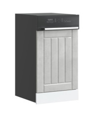 Panneau de lave-vaisselle Lucca gris béton bois d'ingénierie | Mobilier & Déco