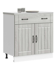 Armoire de cuisine Lucca sonoma gris bois ingénierie | Mobilier & Déco