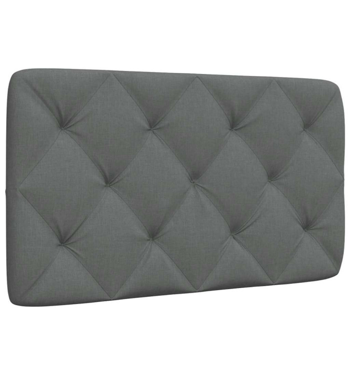 Coussin de tête de lit gris foncé 90 cm tissu | Mobilier & Déco