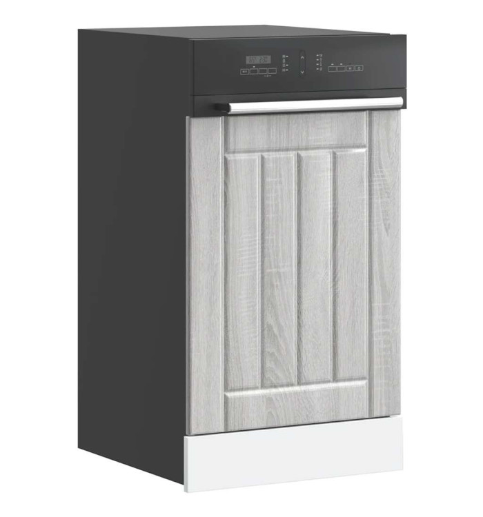 Panneau de lave-vaisselle Lucca sonoma gris bois d'ingénierie | Mobilier & Déco