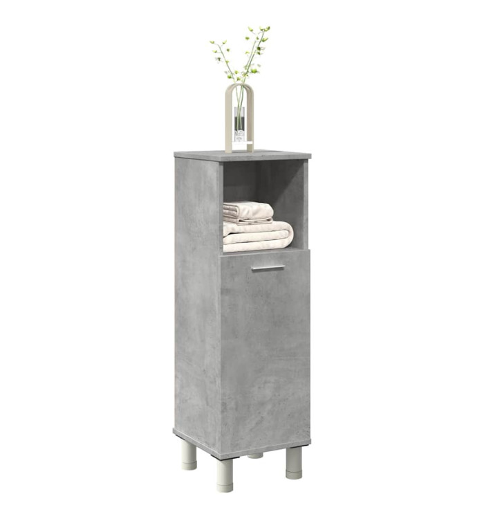 Armoire de salle de bain Gris béton 30x30x95 cm Aggloméré | Mobilier & Déco