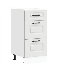 Armoire de cuisine Kalmar blanc bois d'ingénierie | Mobilier & Déco