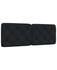 Coussin de tête de lit noir 140 cm tissu | Mobilier & Déco