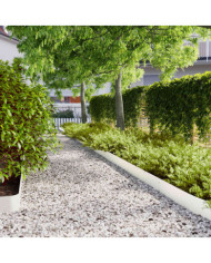 Bordures de pelouse 10 pcs blanc 15x103 cm acier laminé à froid | Mobilier & Déco