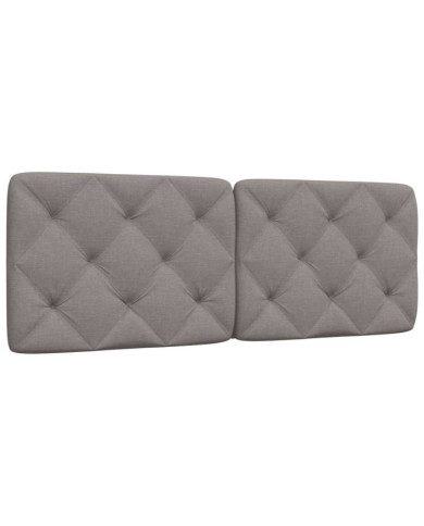 Coussin de tête de lit taupe 140 cm tissu | Mobilier & Déco