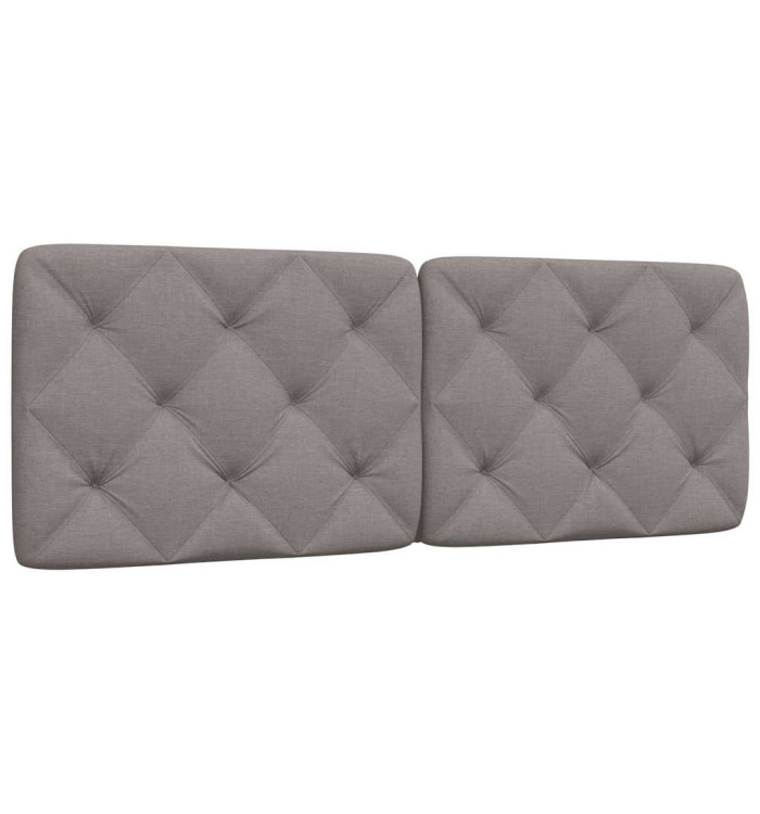 Coussin de tête de lit taupe 140 cm tissu | Mobilier & Déco
