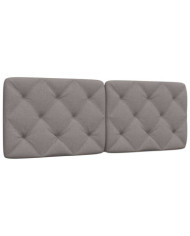Coussin de tête de lit taupe 140 cm tissu | Mobilier & Déco