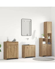 Ensemble de meubles salle de bain 4 pcs bois d'ingénierie | Mobilier & Déco