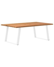 Table à manger et bord naturel bois massif chêne rectangulaire | Mobilier & Déco