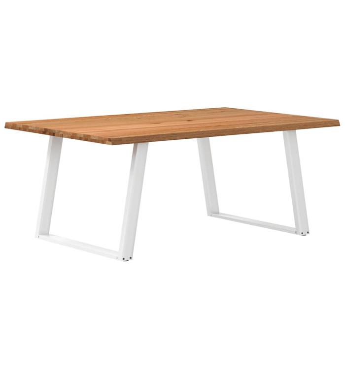Table à manger marron clair bois de chêne massif | Mobilier & Déco