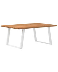 Table à manger marron clair bois de chêne massif | Mobilier & Déco