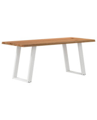 Table à manger et bord naturel bois massif chêne rectangulaire | Mobilier & Déco