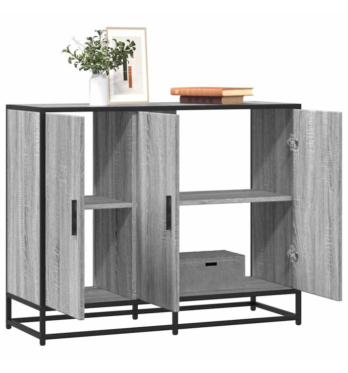 Buffet sonoma gris 94x35x76 cm bois d'ingénierie | Mobilier & Déco
