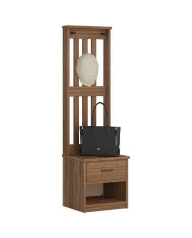 Portemanteau SANDENS 45x40x159,5 cm bois massif pin | Mobilier & Déco