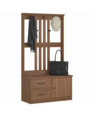 Portemanteau SANDENS 87x40x159,5 cm bois massif pin | Mobilier & Déco