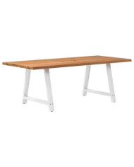 Table à manger et bord naturel bois massif chêne rectangulaire | Mobilier & Déco