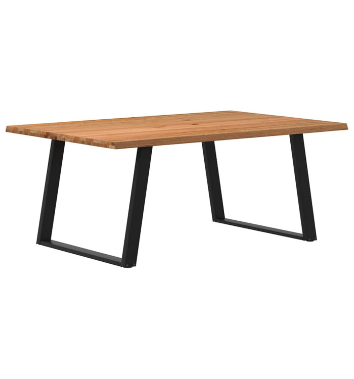 Table à manger marron clair bois de chêne massif | Mobilier & Déco
