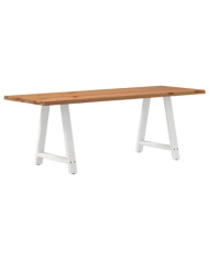 Table à manger et bord naturel bois massif chêne rectangulaire | Mobilier & Déco
