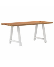 Table à manger et bord naturel bois massif chêne rectangulaire | Mobilier & Déco