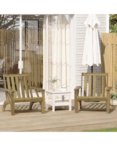 Chaises de jardin adirondack lot de 2 75x77x77 cm | Mobilier & Déco