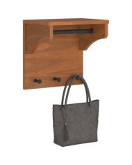 Porte-manteau mural SANDNES 43x30x42 cm bois massif pin | Mobilier & Déco