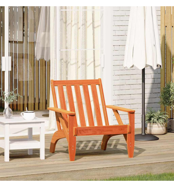 Chaise de jardin adirondack cire marron 75x77x77 cm | Mobilier & Déco