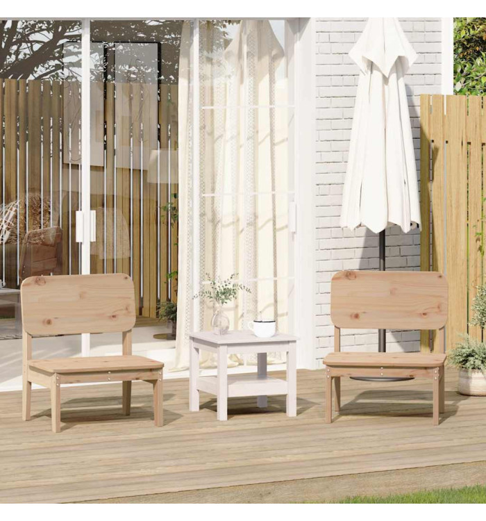 Chaises de jardin lot de 2 60x52,5x72 cm bois massif de pin | Mobilier & Déco