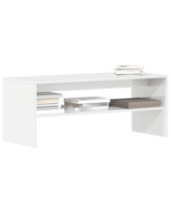 Meuble TV Blanc brillant 100 x 40 x 40 cm Aggloméré | Mobilier & Déco