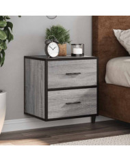 Table de chevet murale sonoma gris 40x31x39,5 cm | Mobilier & Déco