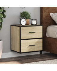 Table de chevet murale chêne sonoma 40x31x39,5 cm | Mobilier & Déco
