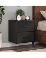 Table de chevet murale noir 40x31x39,5 cm | Mobilier & Déco