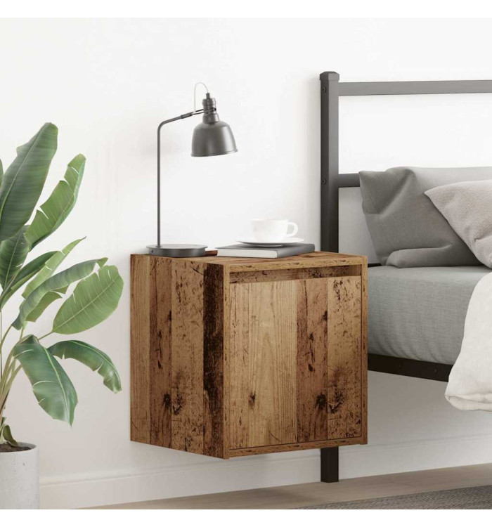 Table de chevet murale vieux bois 38x34x40 cm | Mobilier & Déco