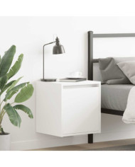 Table de chevet murale blanc 38x34x40 cm | Mobilier & Déco