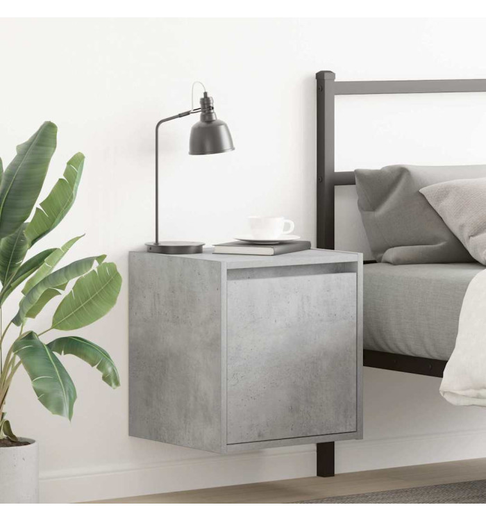 Tables de chevet murales 2 pcs gris béton 38x34x40 cm | Mobilier & Déco
