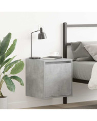 Tables de chevet murales 2 pcs gris béton 38x34x40 cm | Mobilier & Déco