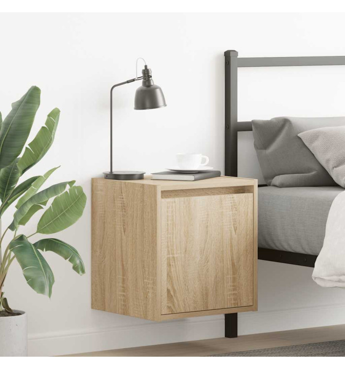 Tables de chevet murales 2 pcs chêne sonoma 38x34x40 cm | Mobilier & Déco